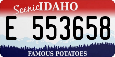 ID license plate E553658