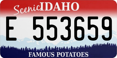 ID license plate E553659