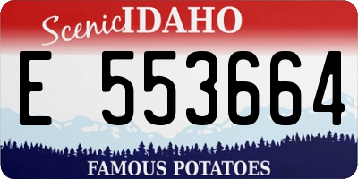 ID license plate E553664