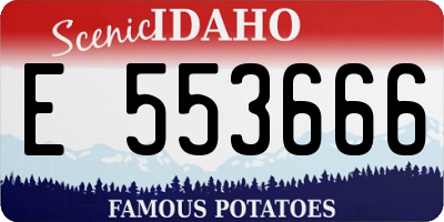 ID license plate E553666