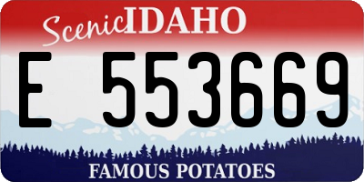 ID license plate E553669