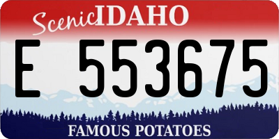 ID license plate E553675