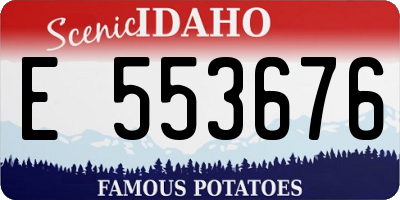 ID license plate E553676