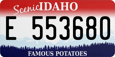 ID license plate E553680