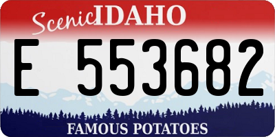 ID license plate E553682