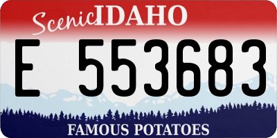 ID license plate E553683