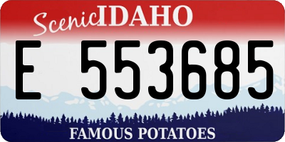 ID license plate E553685