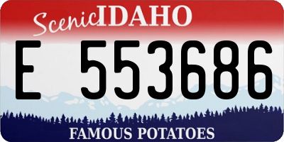 ID license plate E553686