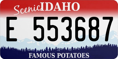 ID license plate E553687