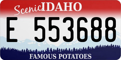 ID license plate E553688