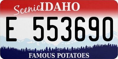 ID license plate E553690