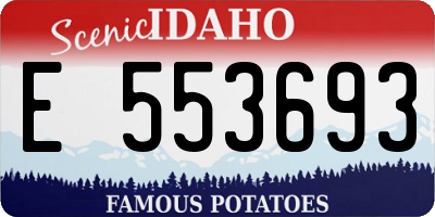 ID license plate E553693