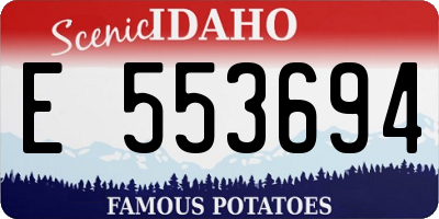 ID license plate E553694