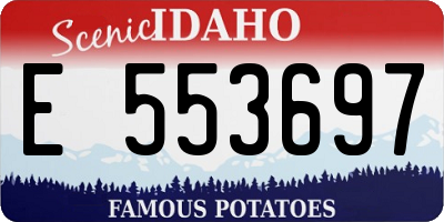 ID license plate E553697