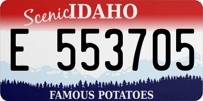 ID license plate E553705