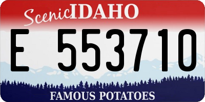 ID license plate E553710
