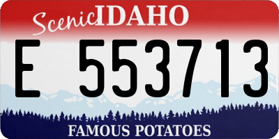 ID license plate E553713