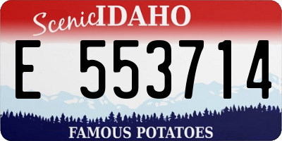 ID license plate E553714