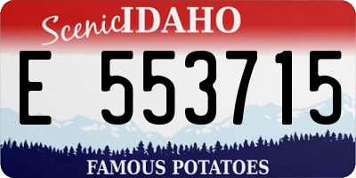 ID license plate E553715