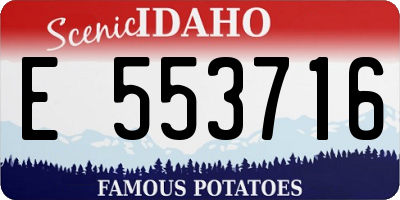 ID license plate E553716