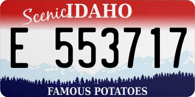 ID license plate E553717