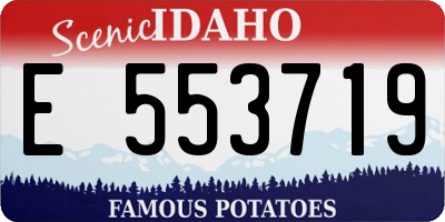 ID license plate E553719