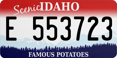 ID license plate E553723