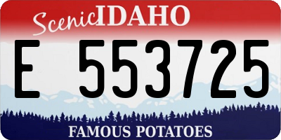 ID license plate E553725