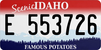 ID license plate E553726