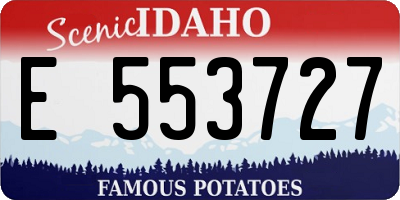 ID license plate E553727