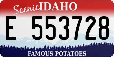 ID license plate E553728