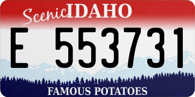 ID license plate E553731