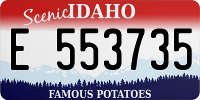 ID license plate E553735