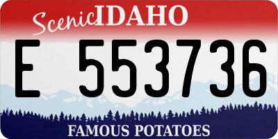 ID license plate E553736