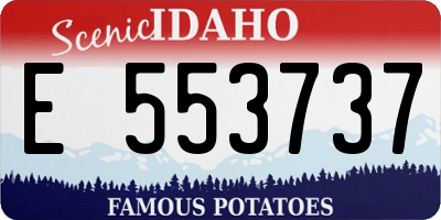 ID license plate E553737