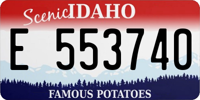 ID license plate E553740