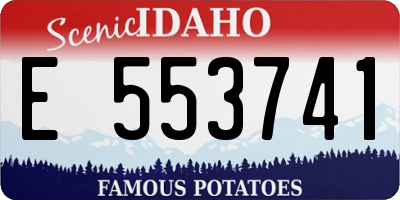 ID license plate E553741