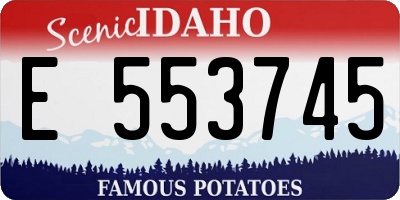 ID license plate E553745