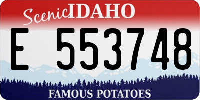 ID license plate E553748