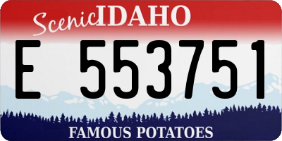 ID license plate E553751
