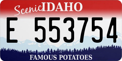 ID license plate E553754
