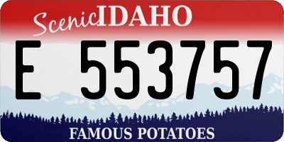 ID license plate E553757