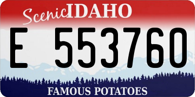 ID license plate E553760