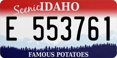 ID license plate E553761