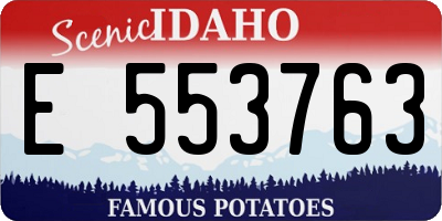 ID license plate E553763