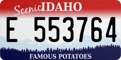 ID license plate E553764