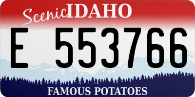 ID license plate E553766