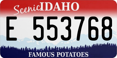 ID license plate E553768