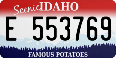 ID license plate E553769