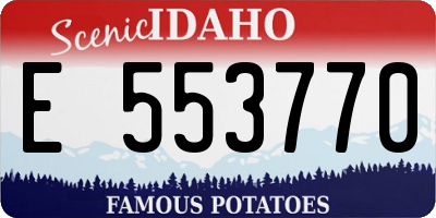 ID license plate E553770